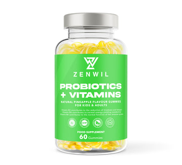 Probiotics + Vitamins Gummies – pineapple-flavored gummies
